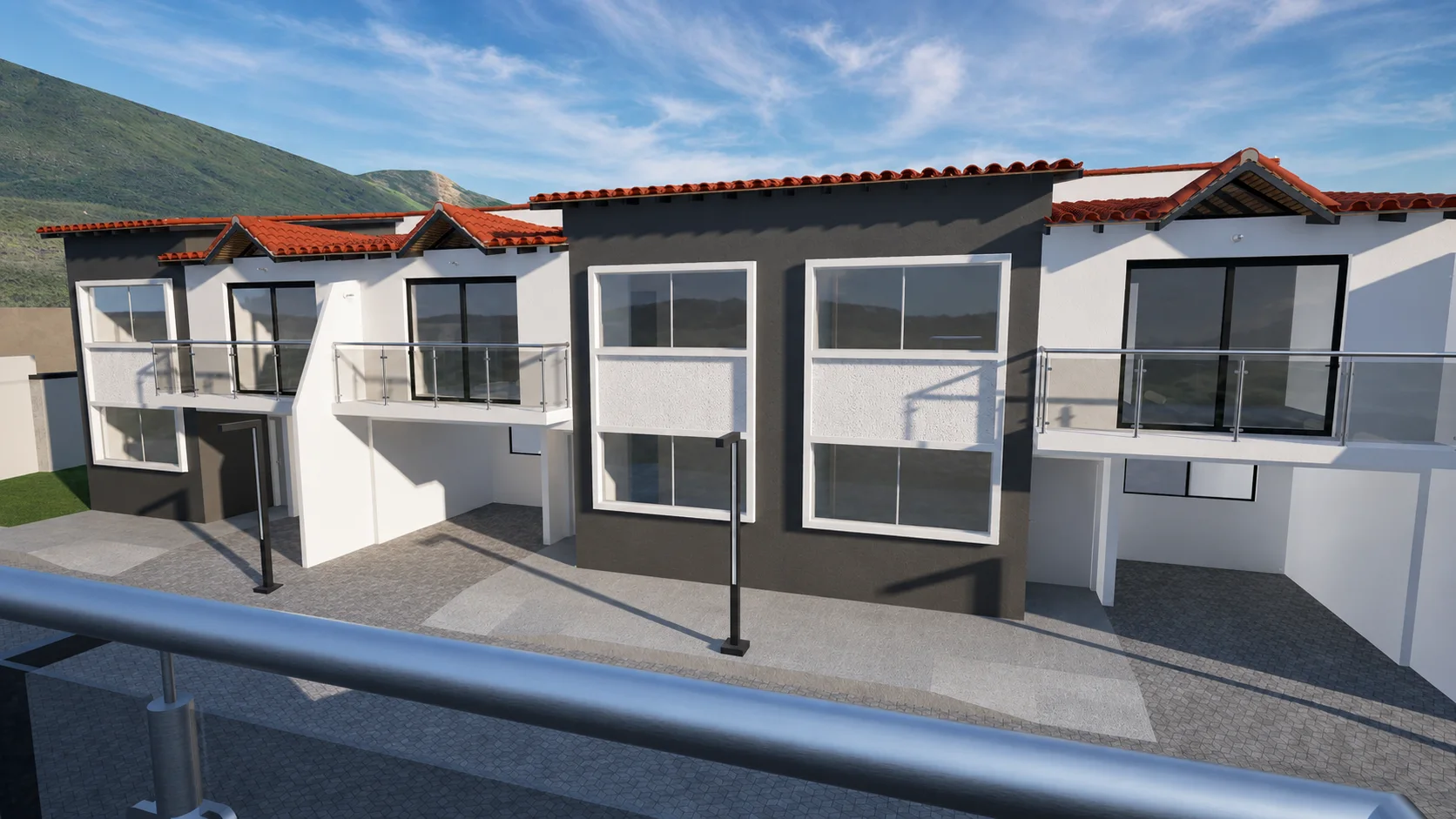 Fachada del conjunto vista lateral