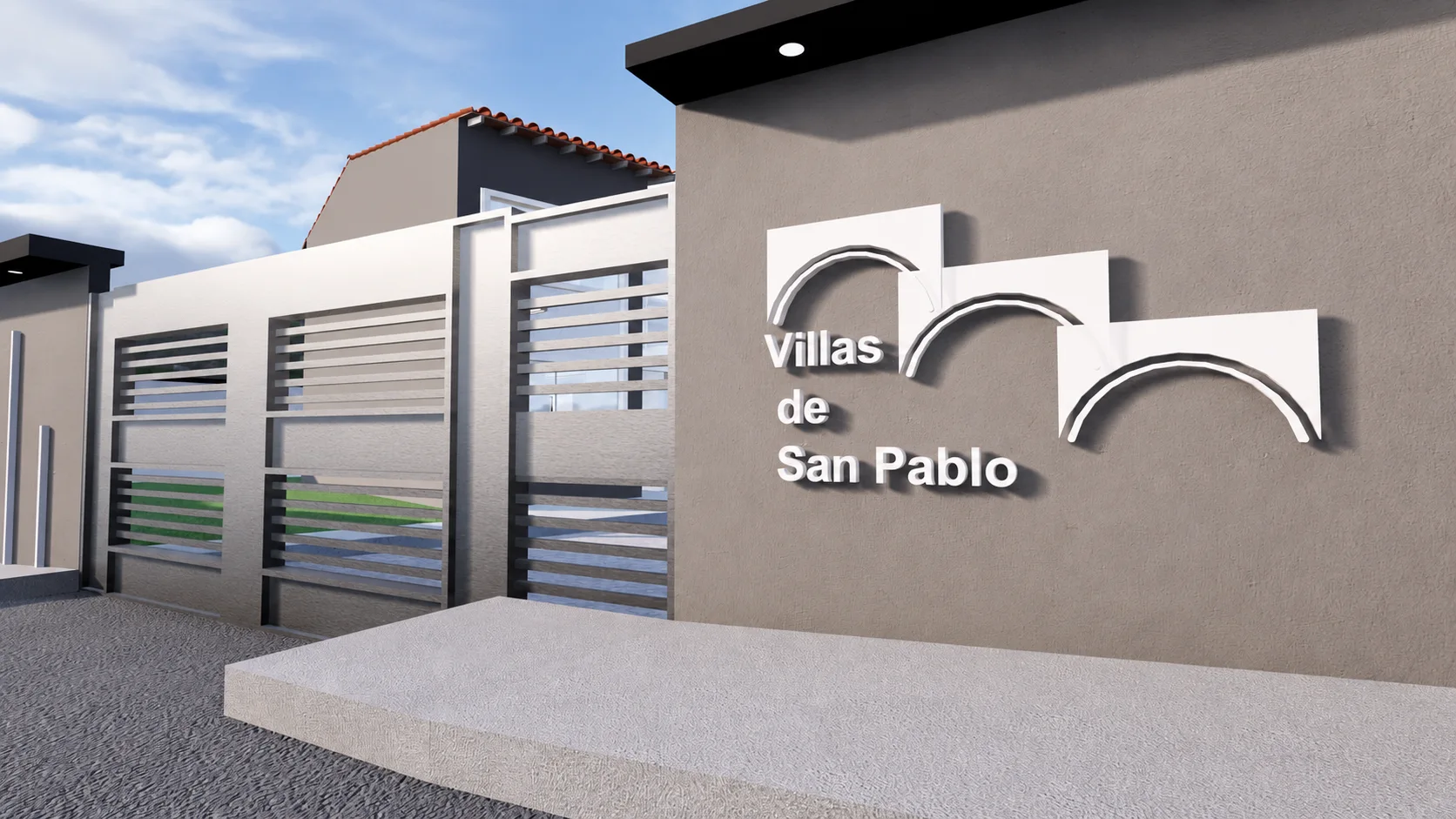Entrada a la urbanización Villas de San Pablo